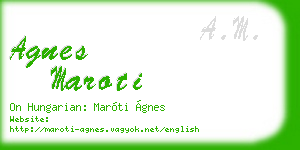 agnes maroti business card