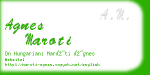 agnes maroti business card